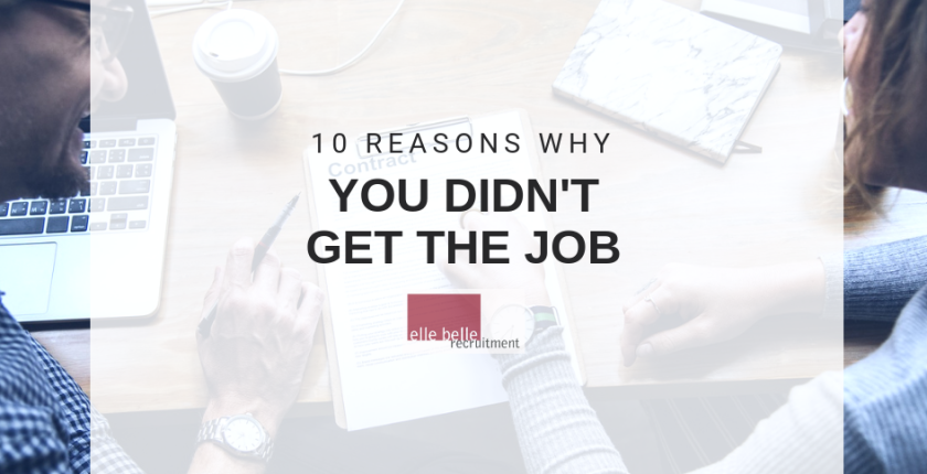 10 reasons why you didn't get the job