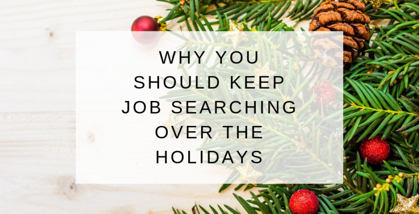 blog job searching over holidays